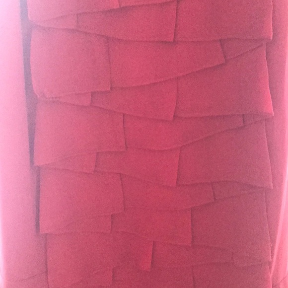 Red ruffled BCBG evening gown - Picture 2 of 2